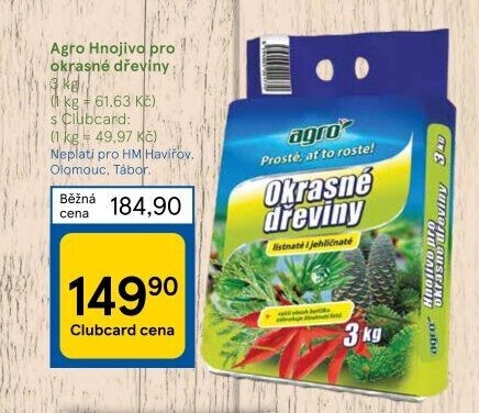 Hnojivo pro okrasné dřeviny Agro