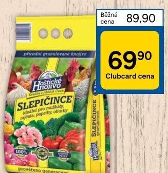 Hnojivo slepičince Hoštické hnojivo