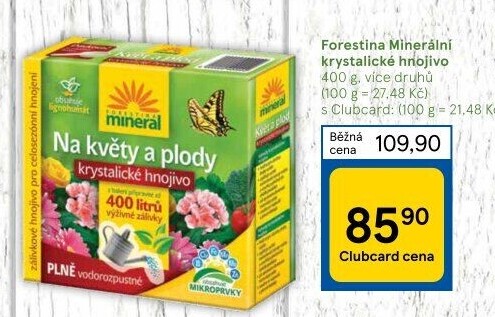 Krystalické hnojivo Forestina mineral