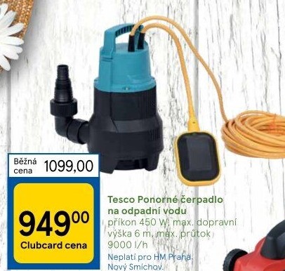 Ponorné čerpadlo Tesco