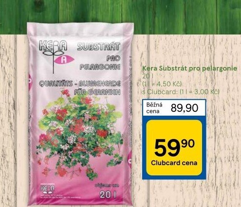 Substrát pro muškáty / pelargonie Kera