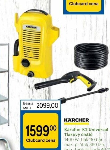 Vysokotlaký čistič K2 Universal Kärcher