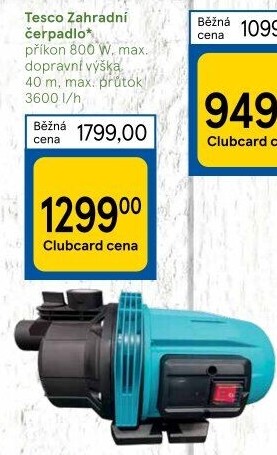 Zahradní čerpadlo Tesco