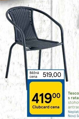 Zahradní židle Tesco