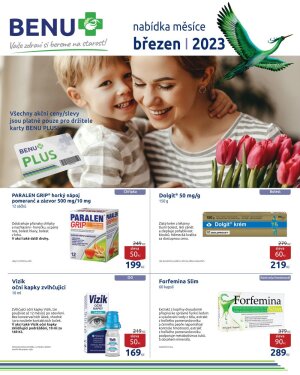 akční leták BENU Lékárna 1.3.2023-31.3.2023