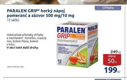 PARALEN GRIP horký nápoj pomeranč a zázvor 500 mg/10 mg