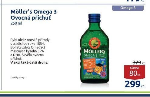 Möller's Omega 3 Ovocná příchuť