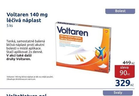 Voltaren 140 mg léčivá náplast
