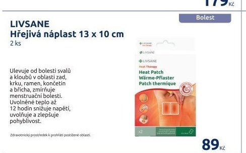 LIVSANE Hřejivá náplast