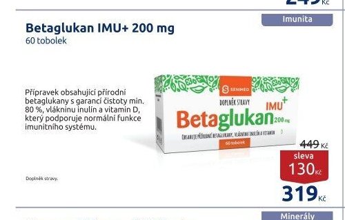 Betaglukan IMU+ 200 mg 60 tobolek