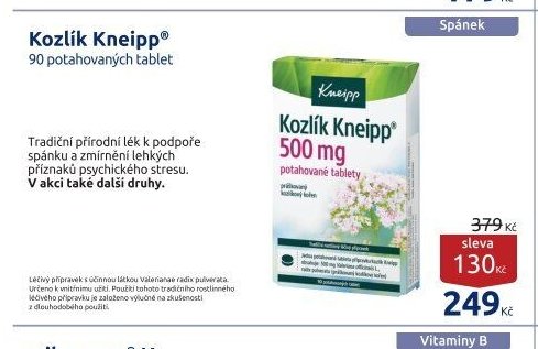 Kozlík Kneipp 500 mg 90 potahovaných tablet