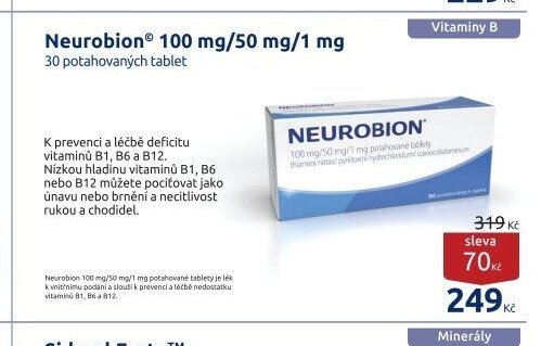 Neurobion 100 mg/50 mg/1 mg 30 potahovaných tablet