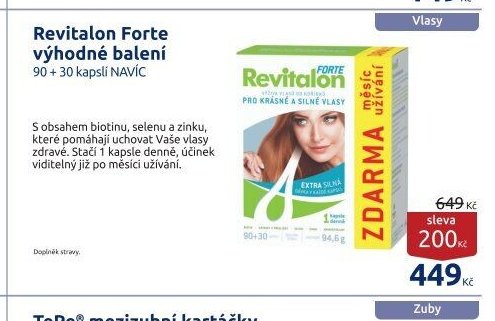 Revitalon Forte výhodné balení 90 + 30 kapslí NAVÍC