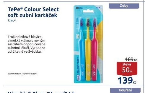 TePe® Colour Select soft zubní kartáček 3 ks