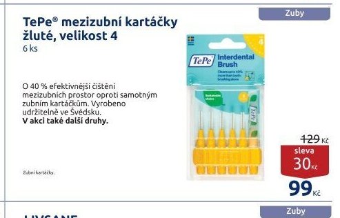 TePe® mezizubní kartáčky žluté, velikost 4 6 ks
