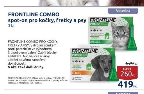 FRONTLINE COMBO spot-on pro kočky, fretky a psy