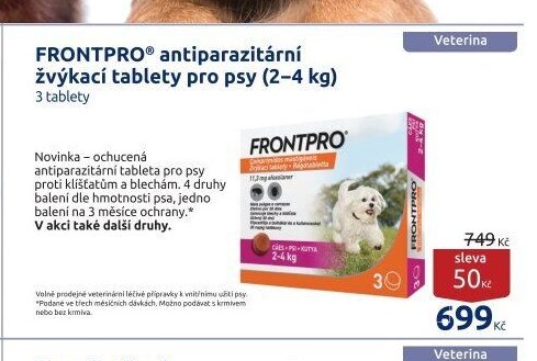 FRONTPRO antiparazitární žvýkací tablety pro psy