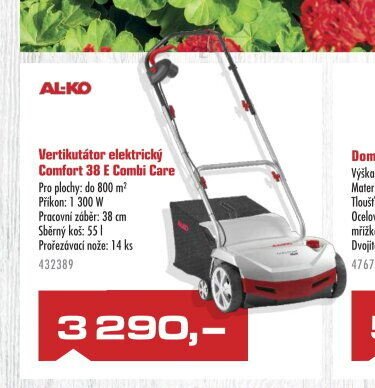 Vertikutátor elektrický Comfort 38 E Combi Care