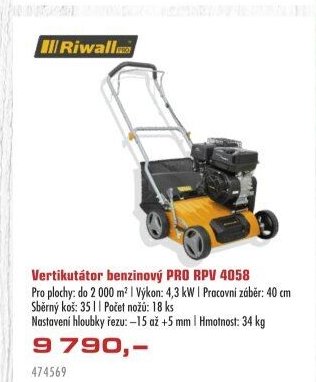 Vertikutátor benzinový PRO RPV 4058 - UNI HOBBY akcniletaky.com