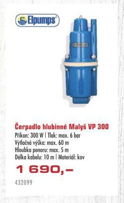 Čerpadlo hlubinné Malýš VP 300 - UNI HOBBY akcniletaky.com