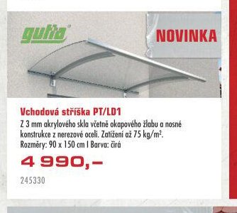 Vchodová stříška PT/LD1 - UNI HOBBY akcniletaky.com