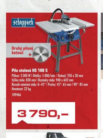 Pila stolová HS 100 S - UNI HOBBY akcniletaky.com