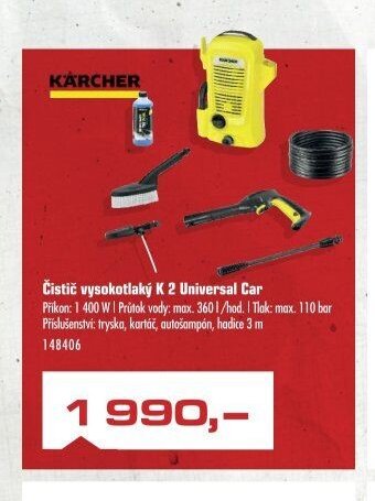 Čistič vysokotlaký K 2 Universal Car - UNI HOBBY akcniletaky.com