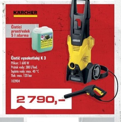 Čistič vysokotlaký K 3 - UNI HOBBY akcniletaky.com