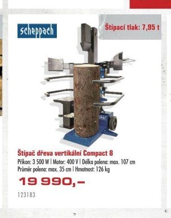 Štípač dřeva vertikální Compact 8 - UNI HOBBY akcniletaky.com