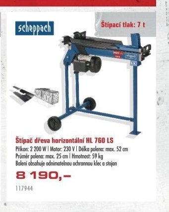 Štípač dřeva horizontální HL 760 LS - UNI HOBBY akcniletaky.com