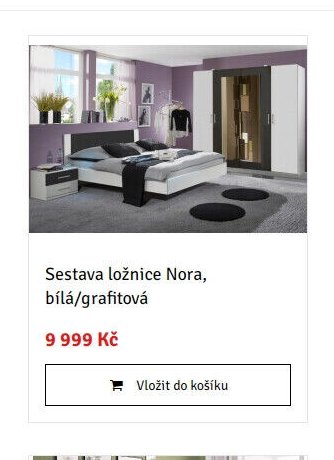 Sestava ložnice Nora, bílá/grafitová - ASKO akcniletaky.com
