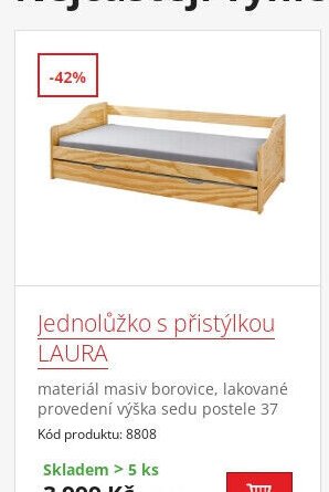 Jednolůžko s přistýlkou LAURA - IDEA nábytek akcniletaky.com