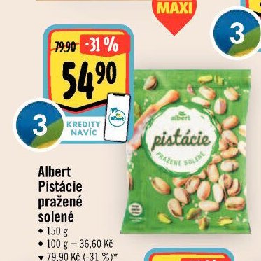 Albert Pistácie pražené solené