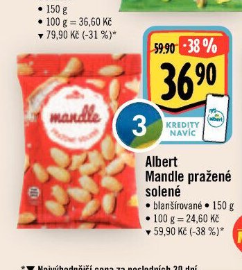 Albert Mandle pražené solené