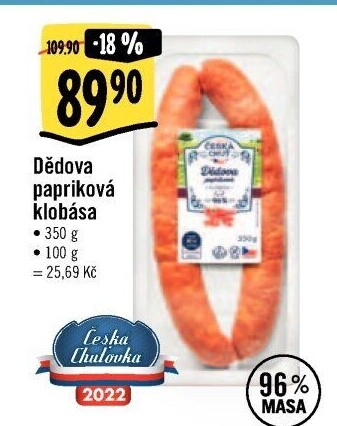 Dědova klobása papriková Česká chuť