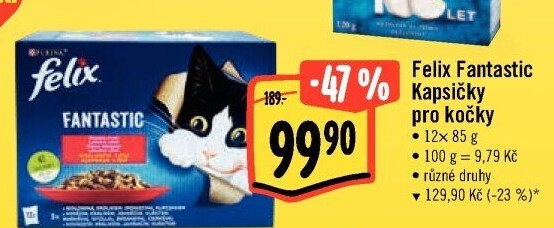 Kapsičky pro kočky Fantastic Felix Purina