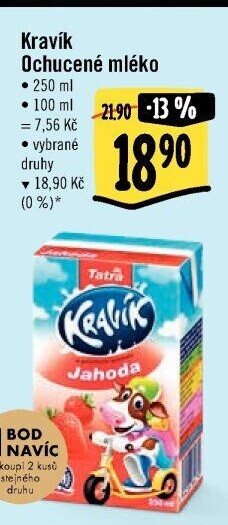 Nápoj mléko ochucené Kravík Tatra