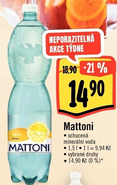 Ochucená voda Mattoni