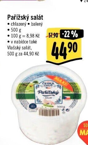 Pařížský salát Česká chuť