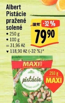 Pražené pistácie Albert