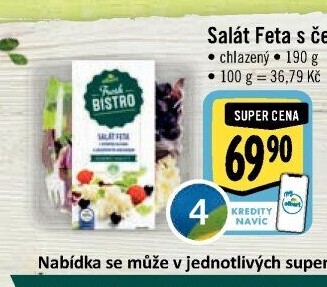 Salát Feta s černými olivami a jogurtovým dresinkem Albert Fresh Bistro