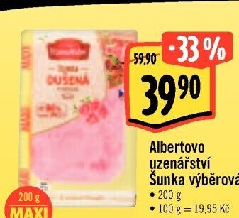 Šunka výběrová dušená Albertovo uzenářství
