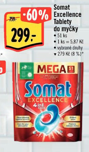 Tablety do myčky Excellence Somat