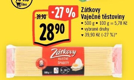 Těstoviny vaječné Zátkovy