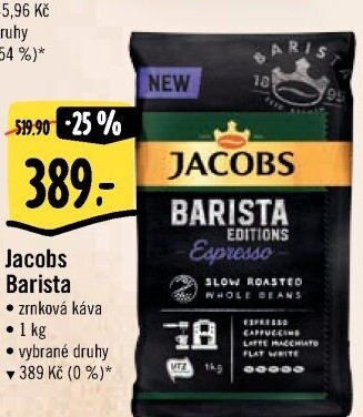Zrnková káva Barista Jacobs
