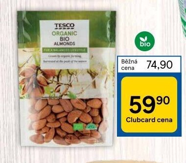 Tesco Bio mandle jádra