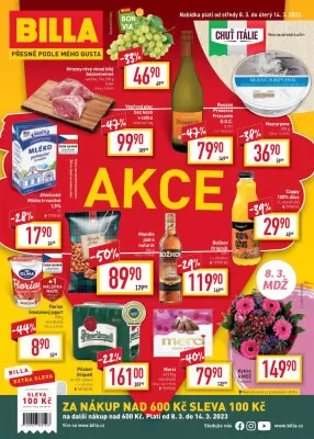 akční leták BILLA 8.3.2023-14.3.2023