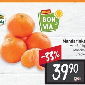 Mandarinky Billa Bonvia