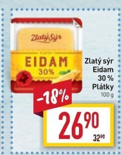 Sýr Eidam 30% Zlatý sýr Milkpol