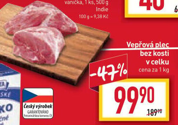 Vepřová plec bez kosti